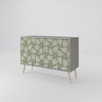 LEAVES ON GREEN 2-Door Sideboard in Grey Finish