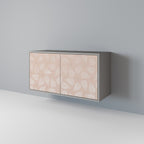 LEAVES ON BEIGE 2-Door Sideboard in Grey Finish