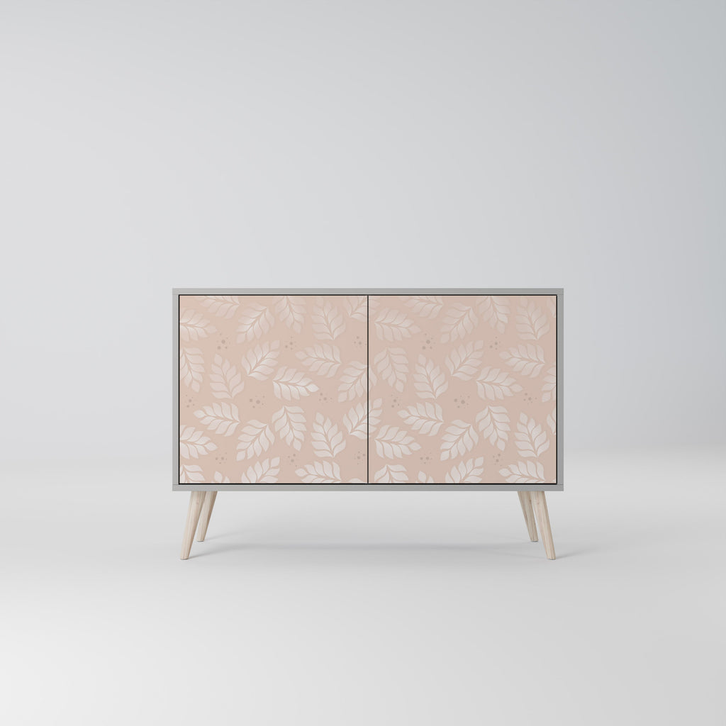 LEAVES ON BEIGE 2-Door Sideboard in Grey Finish