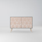 LEAVES ON BEIGE 2-Door Sideboard in Grey Finish