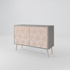 LEAVES ON BEIGE 2-Door Sideboard in Grey Finish