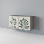 GREEN LEAFY STAMPS 2-Door Sideboard in Grey Finish