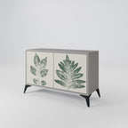 GREEN LEAFY STAMPS 2-Door Sideboard in Grey Finish