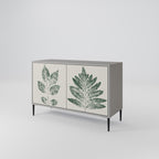 GREEN LEAFY STAMPS 2-Door Sideboard in Grey Finish