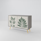 GREEN LEAFY STAMPS 2-Door Sideboard in Grey Finish