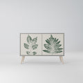 GREEN LEAFY STAMPS 2-Door Sideboard in Grey Finish
