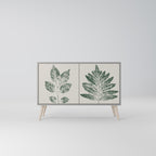 GREEN LEAFY STAMPS 2-Door Sideboard in Grey Finish