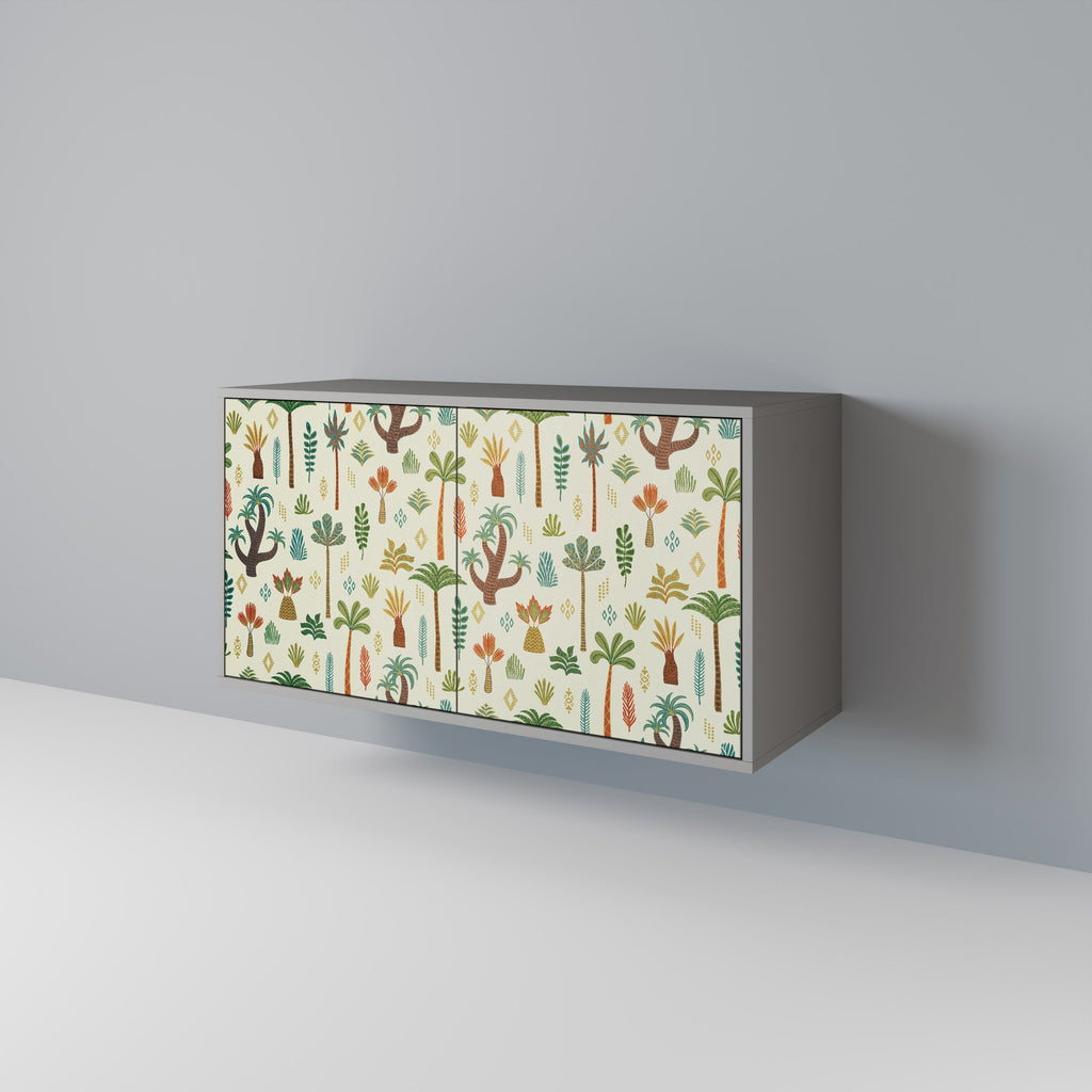 PALM SPRING Aparador de 2 Portas em Acabamento Cinzento