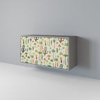 PALM SPRING Aparador de 2 Portas em Acabamento Cinzento