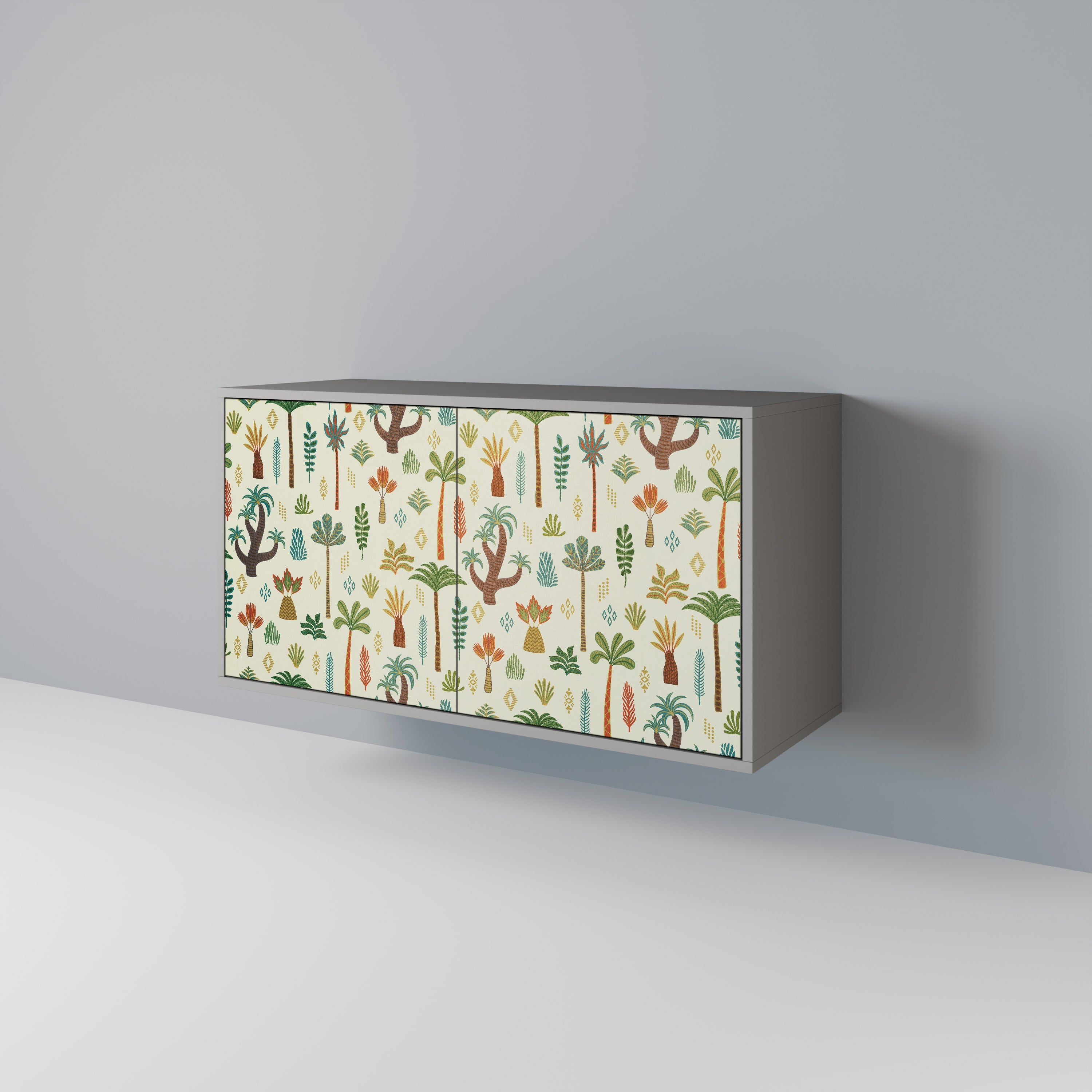 PALM SPRING Aparador de 2 Portas em Acabamento Cinzento