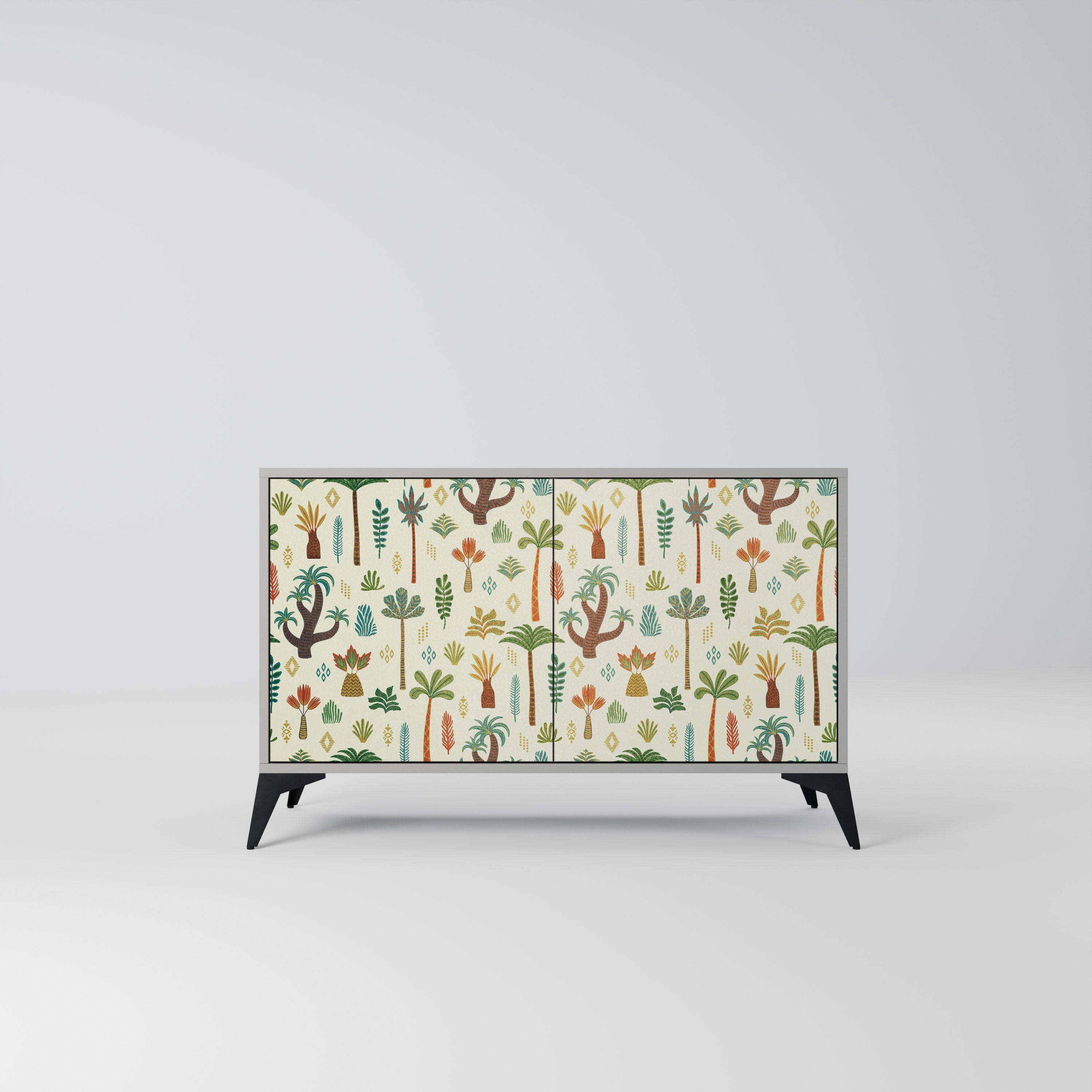 PALM SPRING Aparador de 2 Portas em Acabamento Cinzento