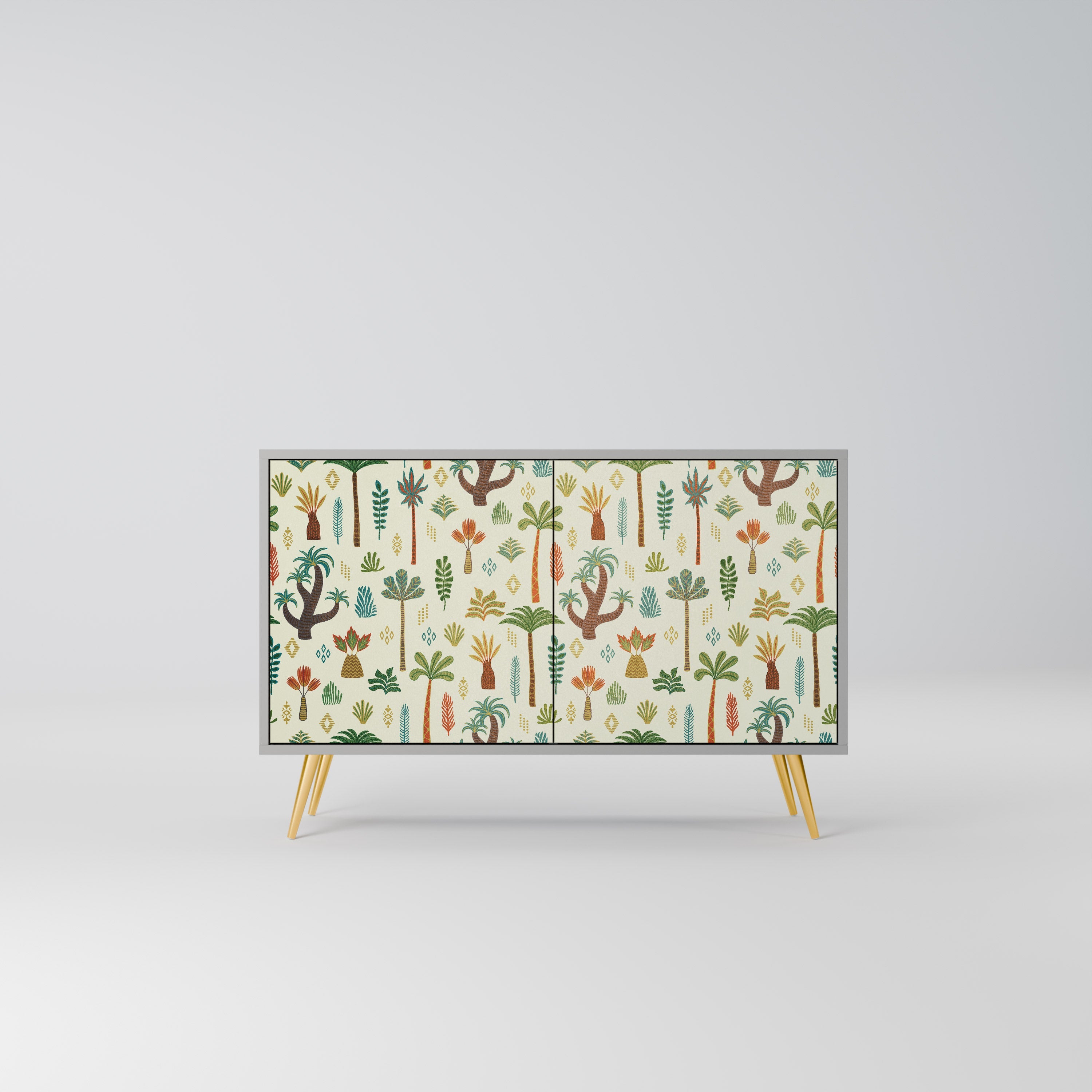 PALM SPRING Aparador de 2 Portas em Acabamento Cinzento