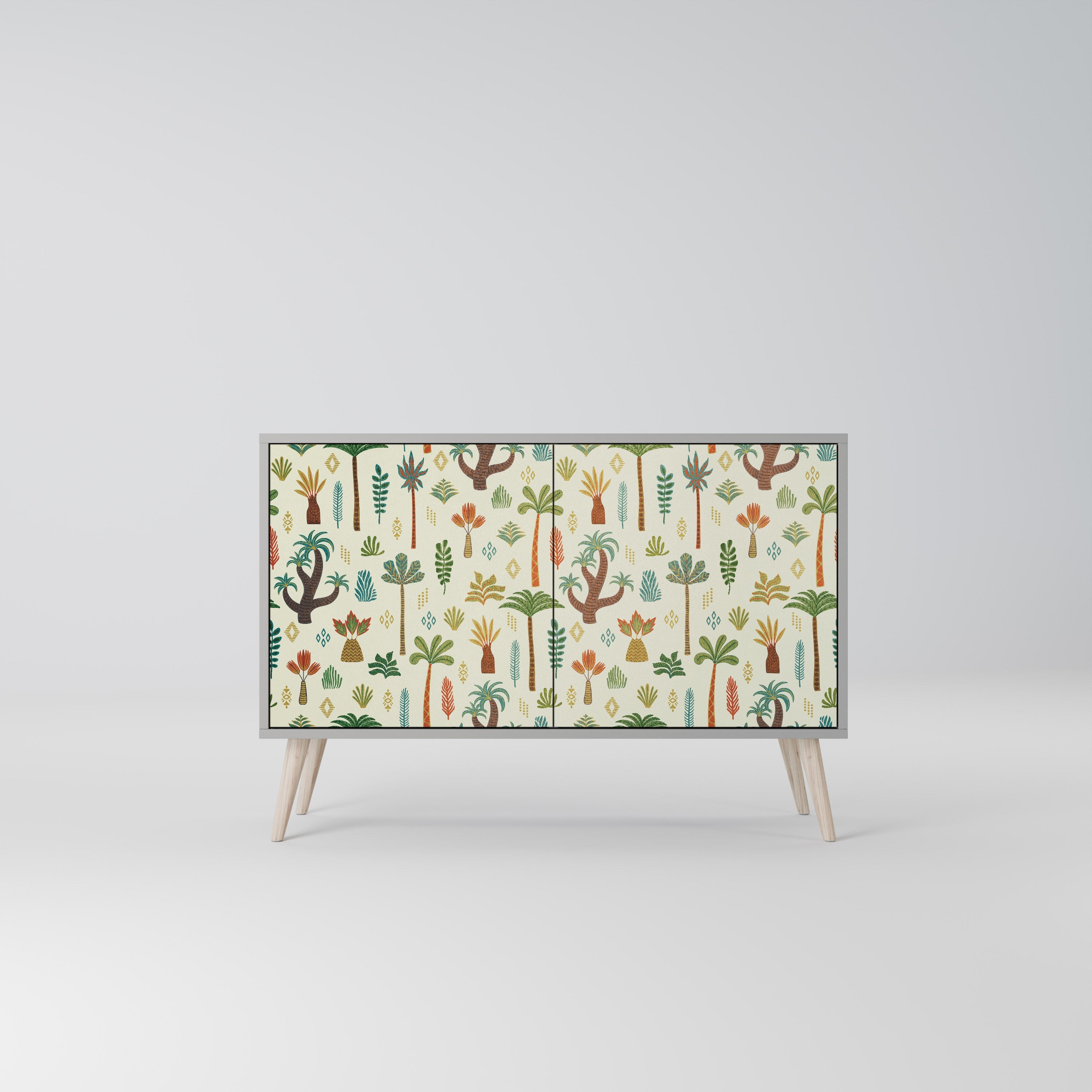 PALM SPRING Aparador de 2 Portas em Acabamento Cinzento