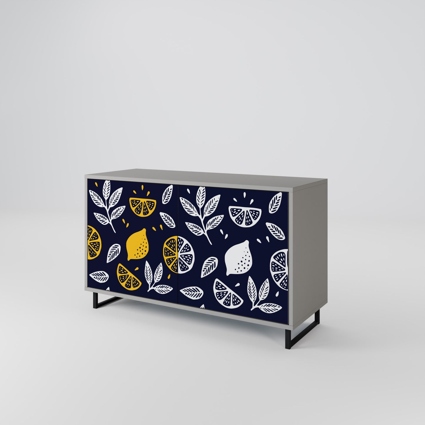 CITRUS BLACK AND WHITE Aparador de 2 Portas