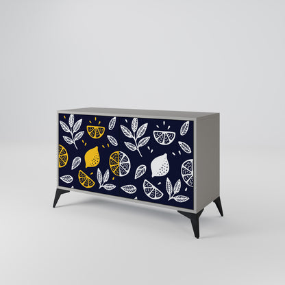 CITRUS BLACK AND WHITE Aparador de 2 Portas