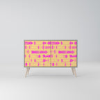 SKATEBOARD ARTISTRY Aparador de 2 Portas em Acabamento Cinzento