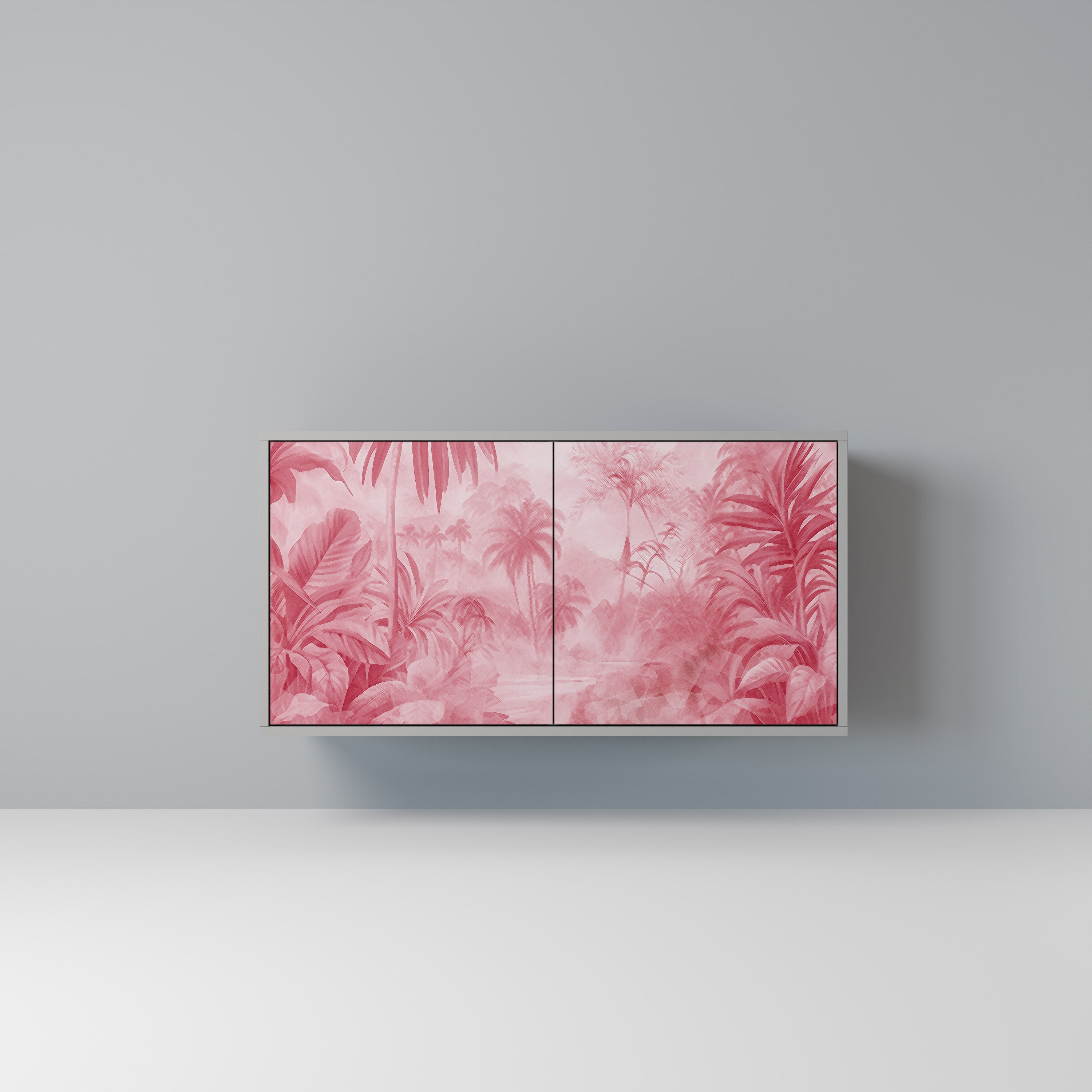 SWEET TROPICS Aparador de 2 Portas em Acabamento Cinzento