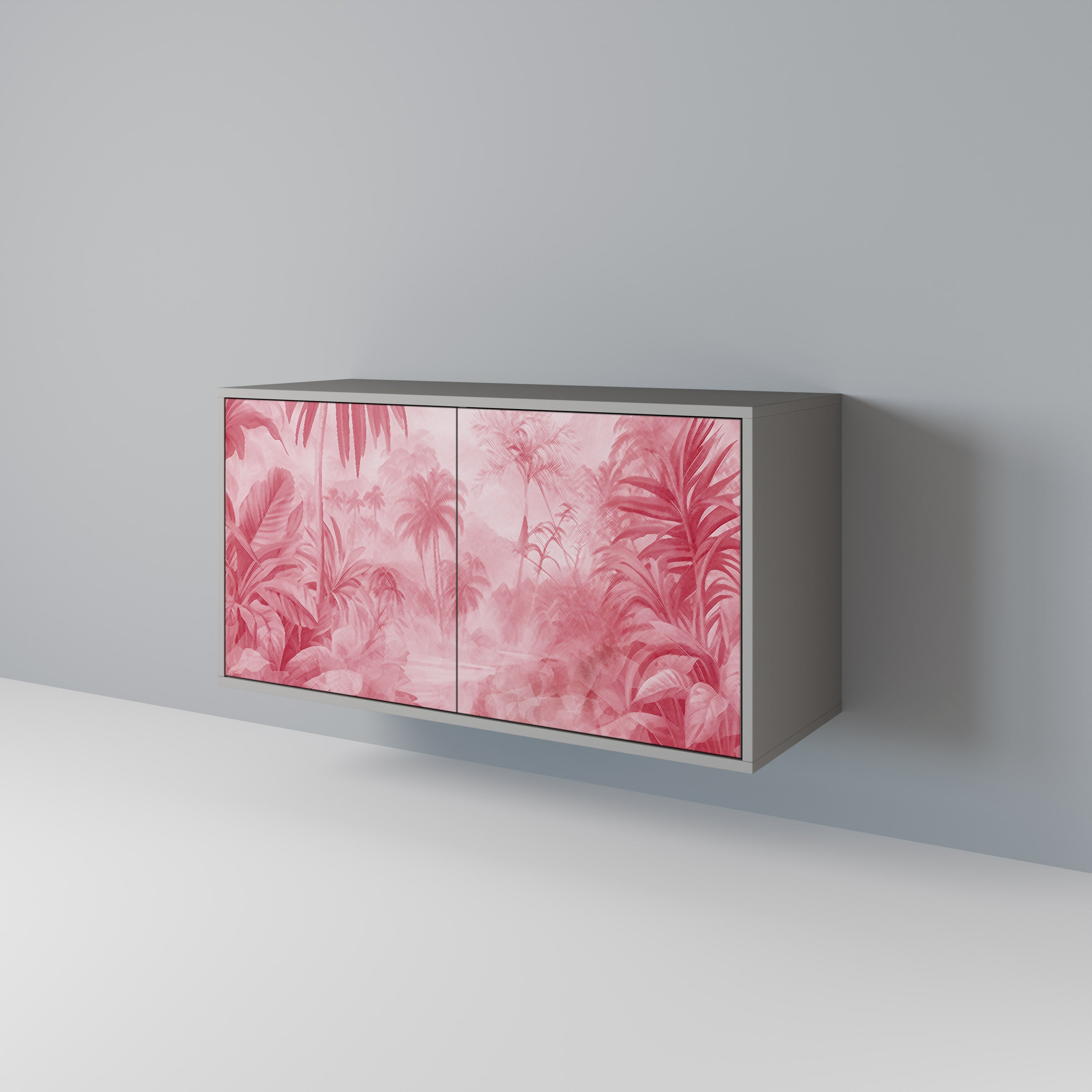 SWEET TROPICS Aparador de 2 Portas em Acabamento Cinzento