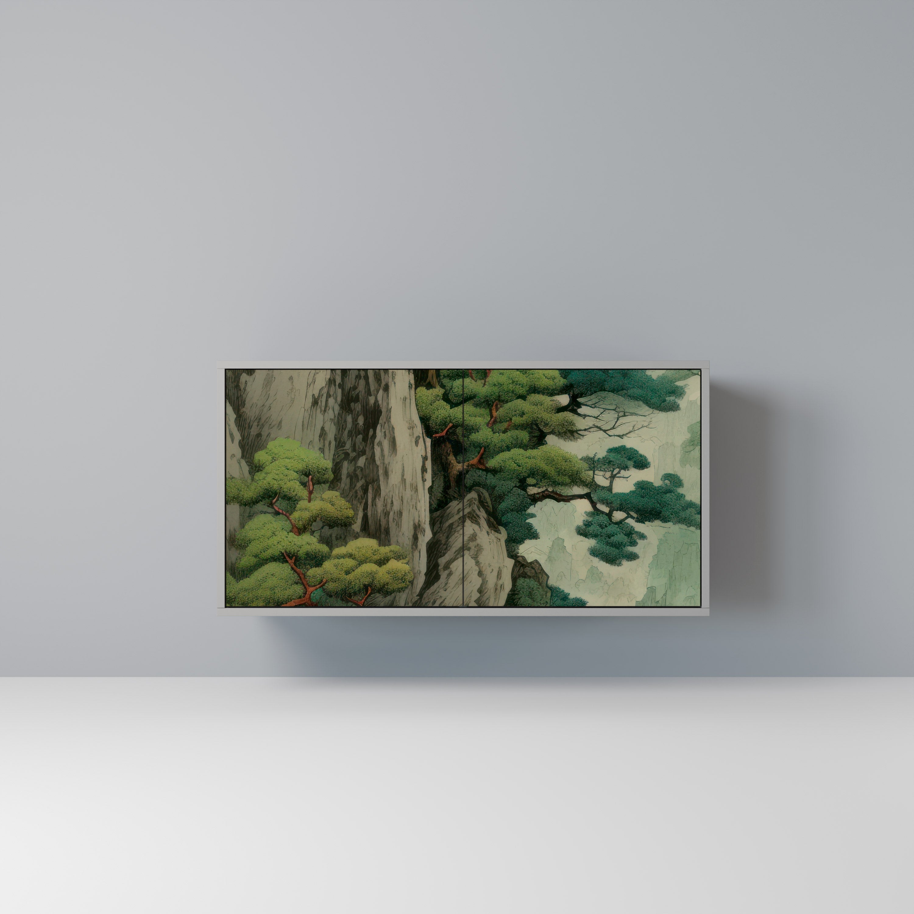 VERDURE ABYSS Aparador de 2 Portas em Acabamento Cinzento