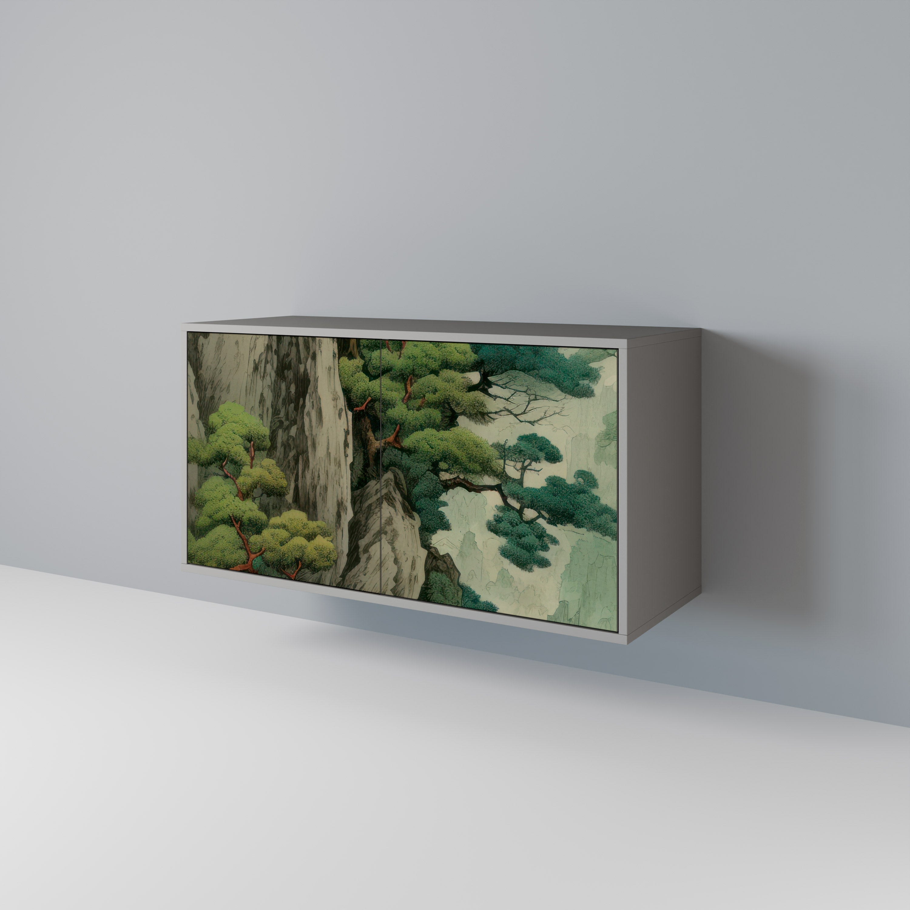 VERDURE ABYSS Aparador de 2 Portas em Acabamento Cinzento