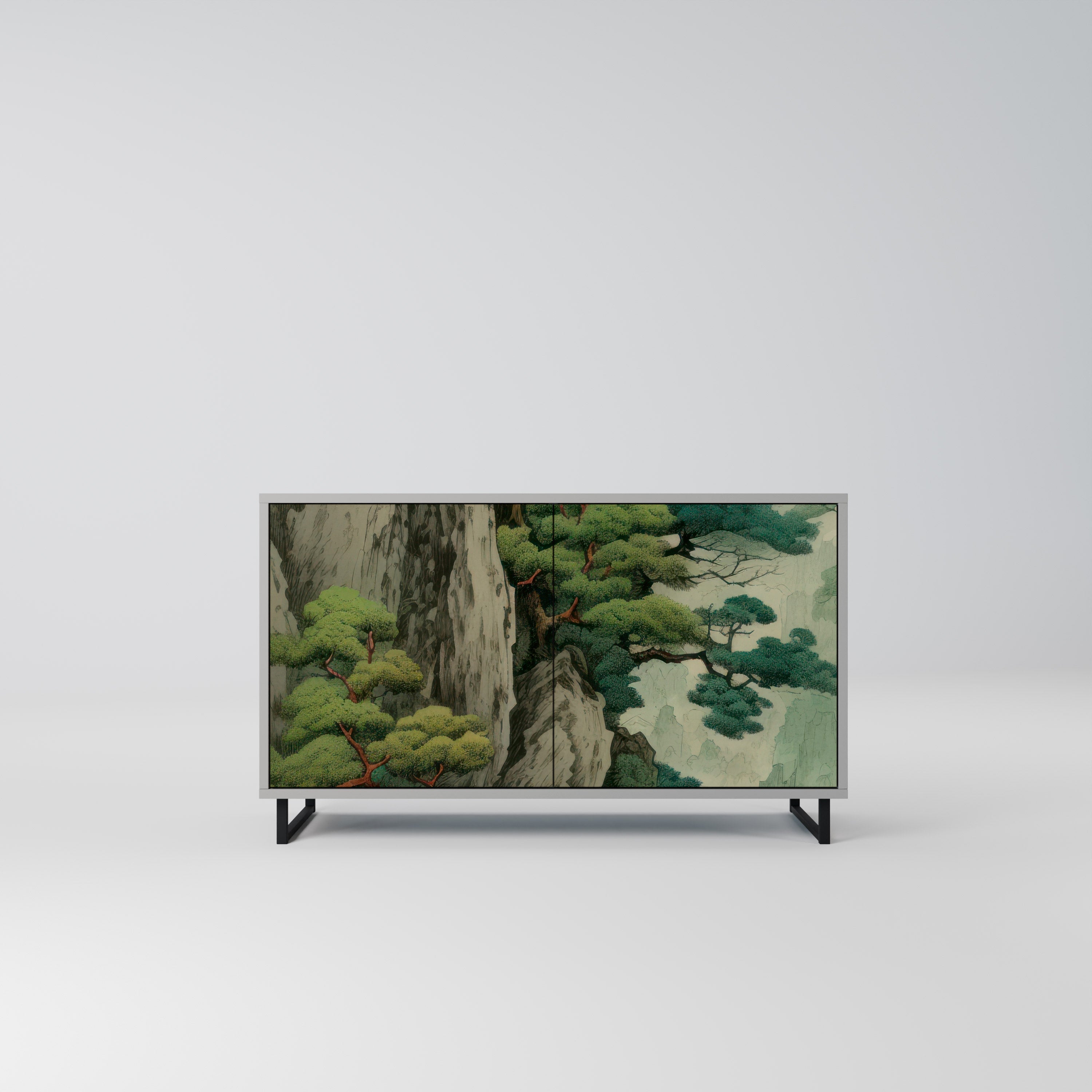 VERDURE ABYSS Aparador de 2 Portas em Acabamento Cinzento