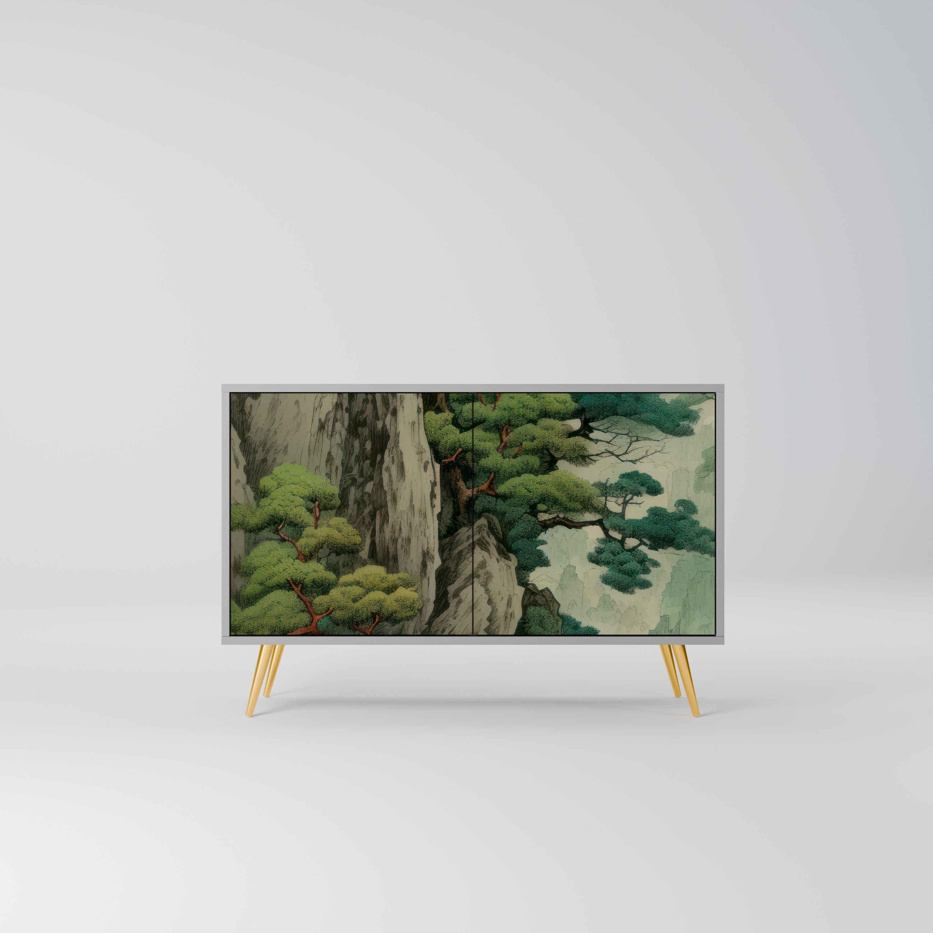 VERDURE ABYSS Aparador de 2 Portas em Acabamento Cinzento