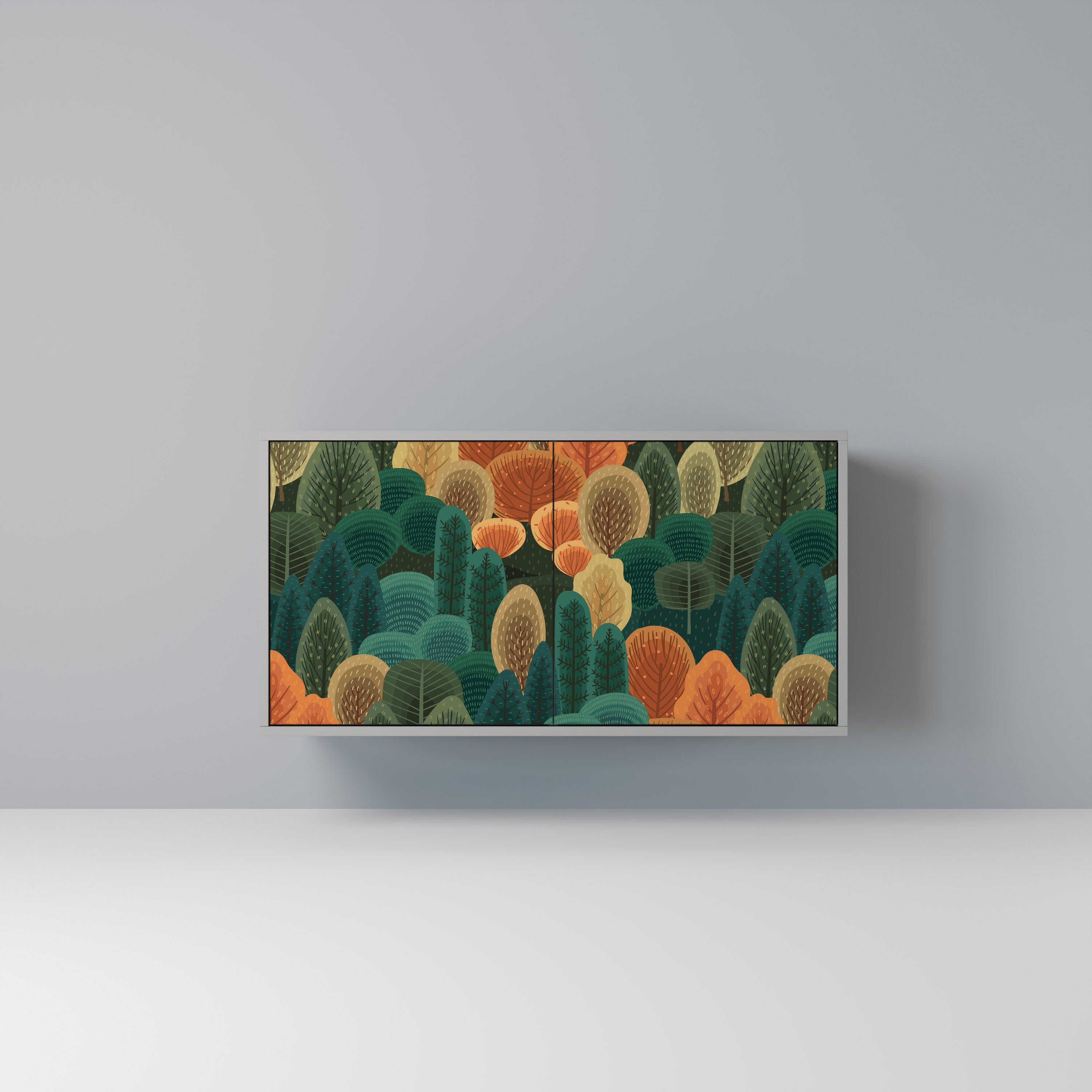 AUTUMN KALEIDOSCOPE Aparador de 2 Portas em Acabamento Cinzento