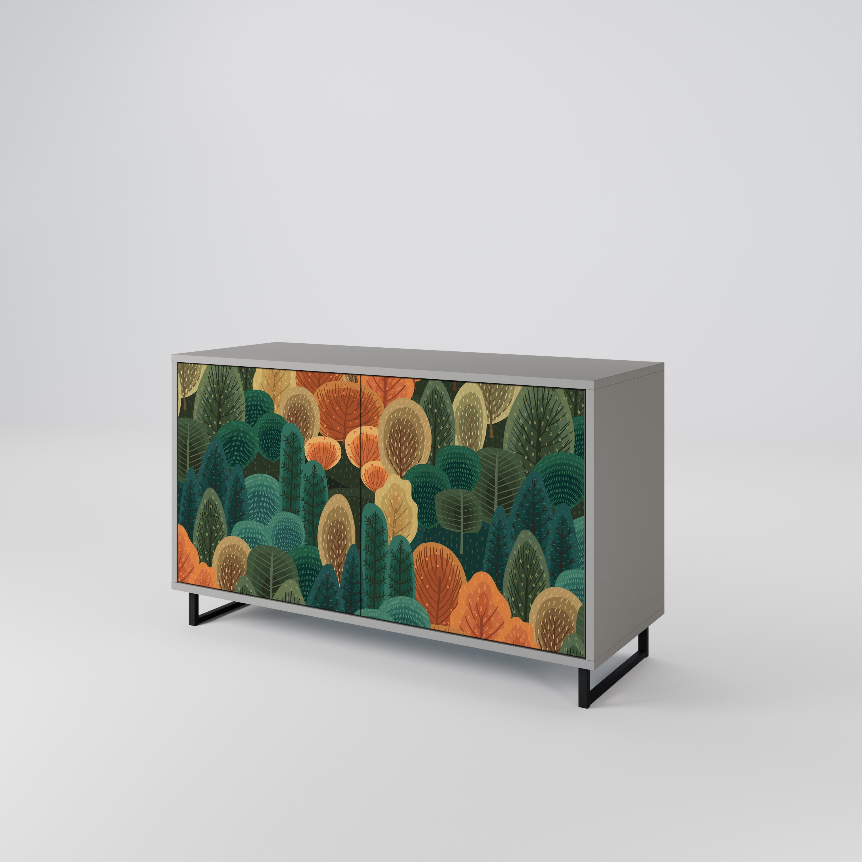 AUTUMN KALEIDOSCOPE 2-Door Sideboard in Grey Finish