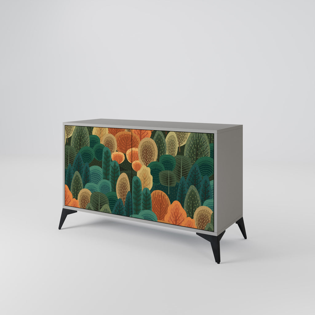 AUTUMN KALEIDOSCOPE 2-Door Sideboard in Grey Finish