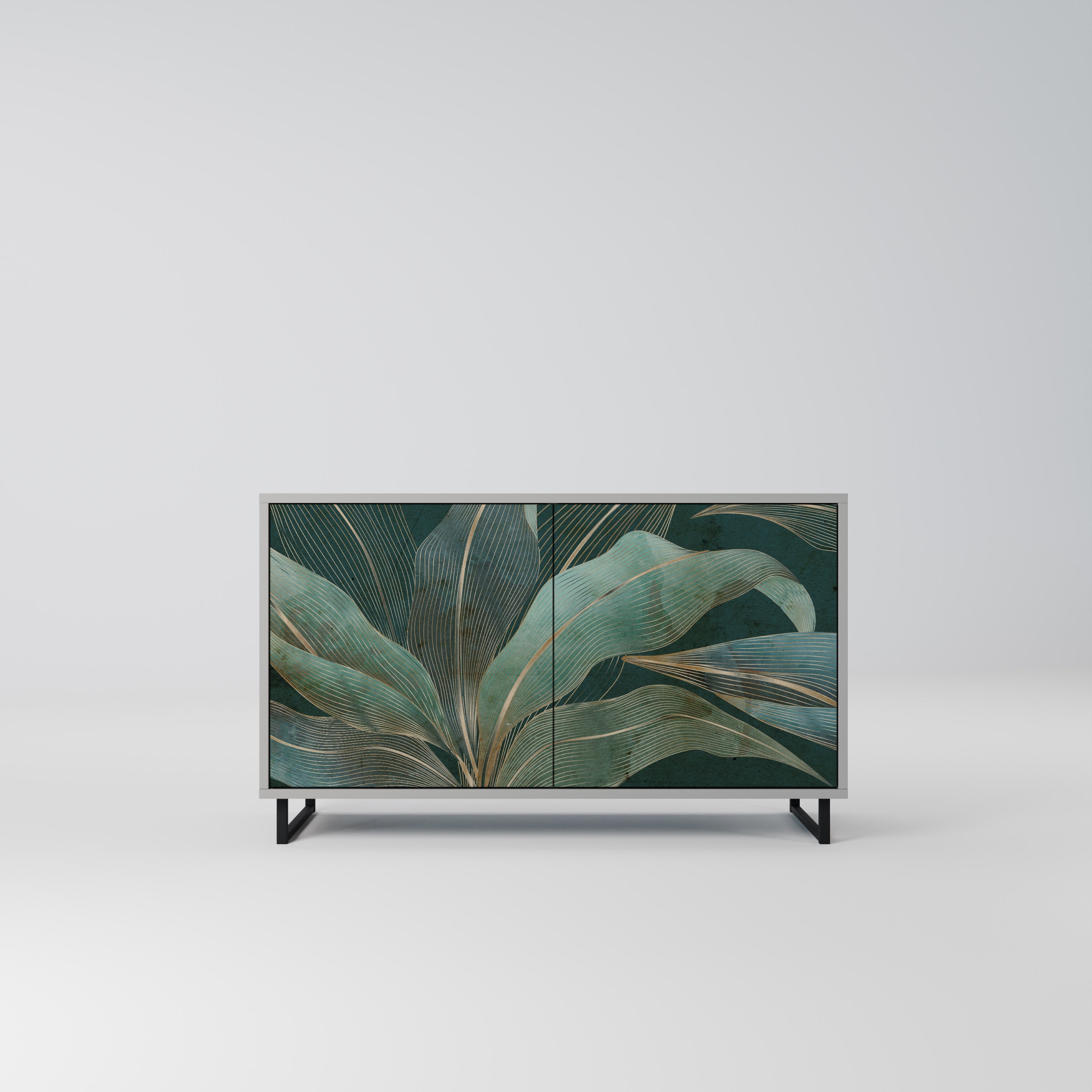 ROYAL GREEN Aparador de 2 Portas em Acabamento Cinzento