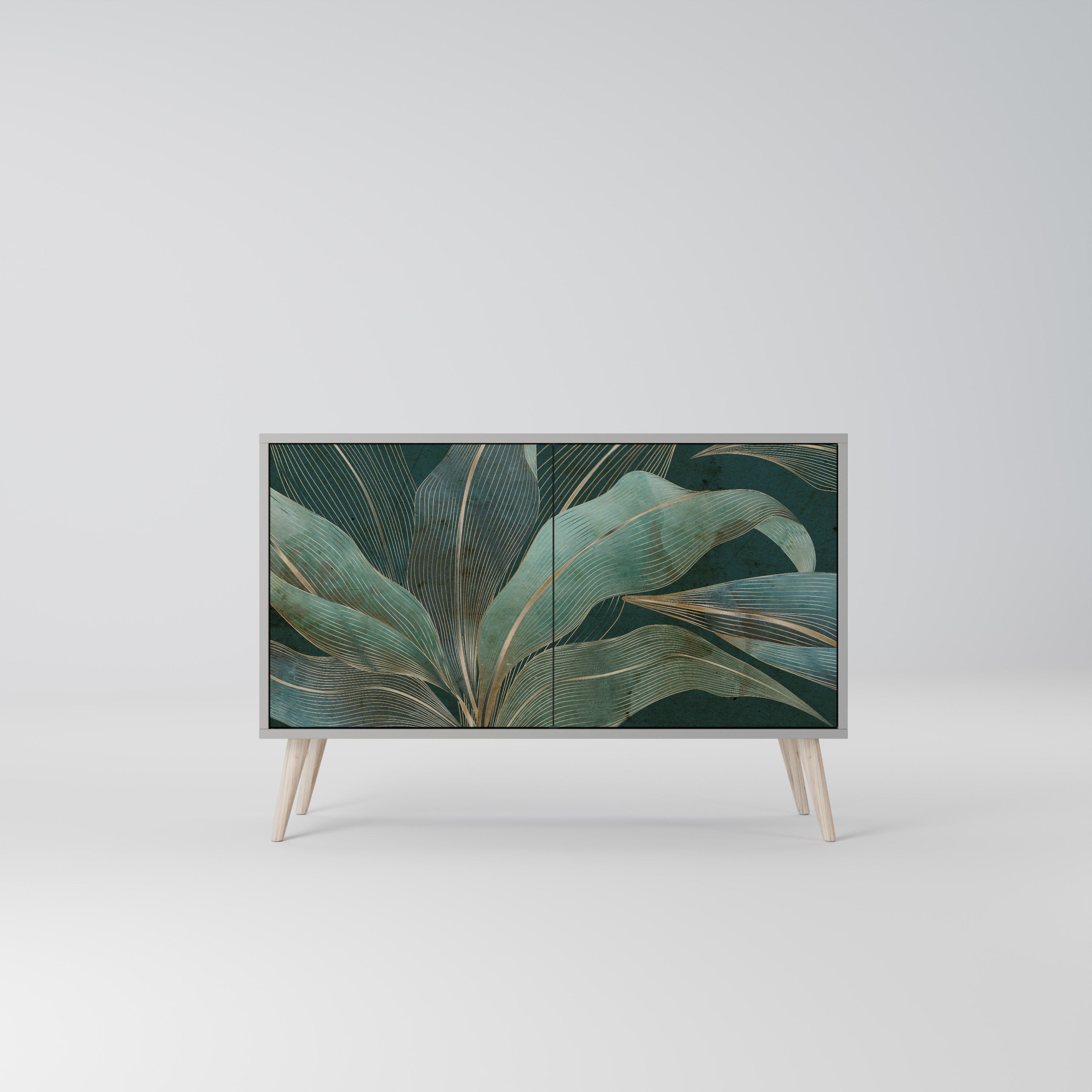 ROYAL GREEN Aparador de 2 Portas em Acabamento Cinzento