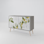 ELEGANT BOTANICS Aparador de 2 Portas em Acabamento Cinzento