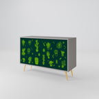 DESERT GREEN 2-Door Sideboard in Grey Finish