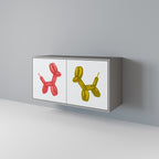 CHILDHOOD MEMORY 2-Door Sideboard in Grey Finish