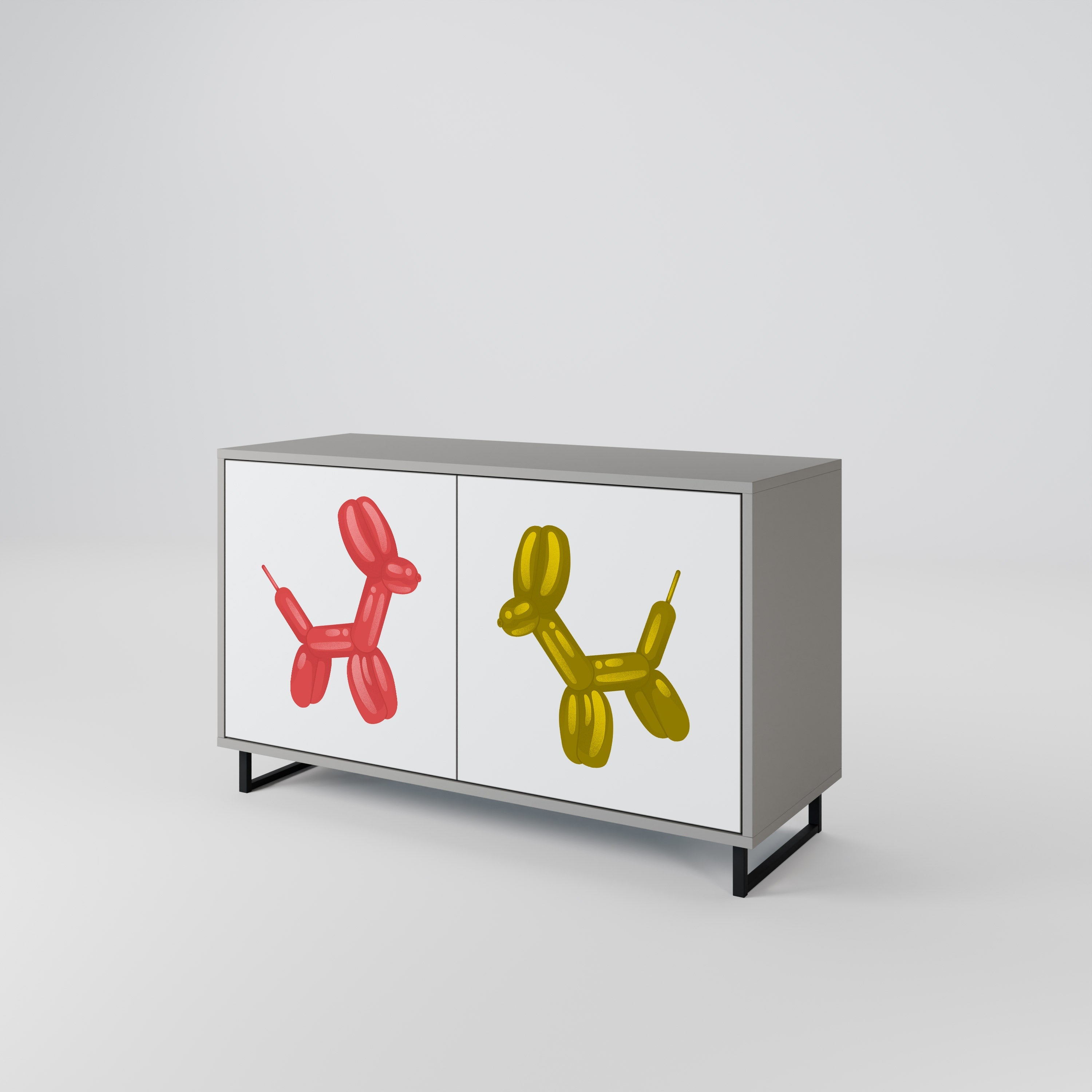 CHILDHOOD MEMORY 2-Door Sideboard in Grey Finish