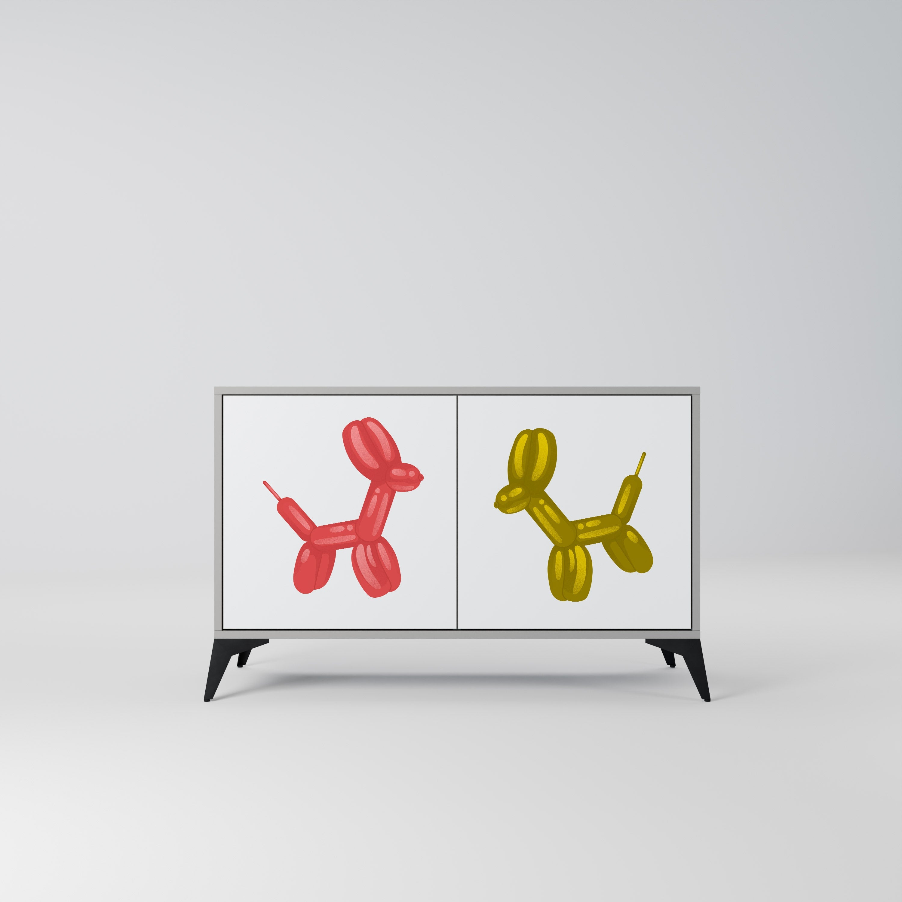 CHILDHOOD MEMORY 2-Door Sideboard in Grey Finish