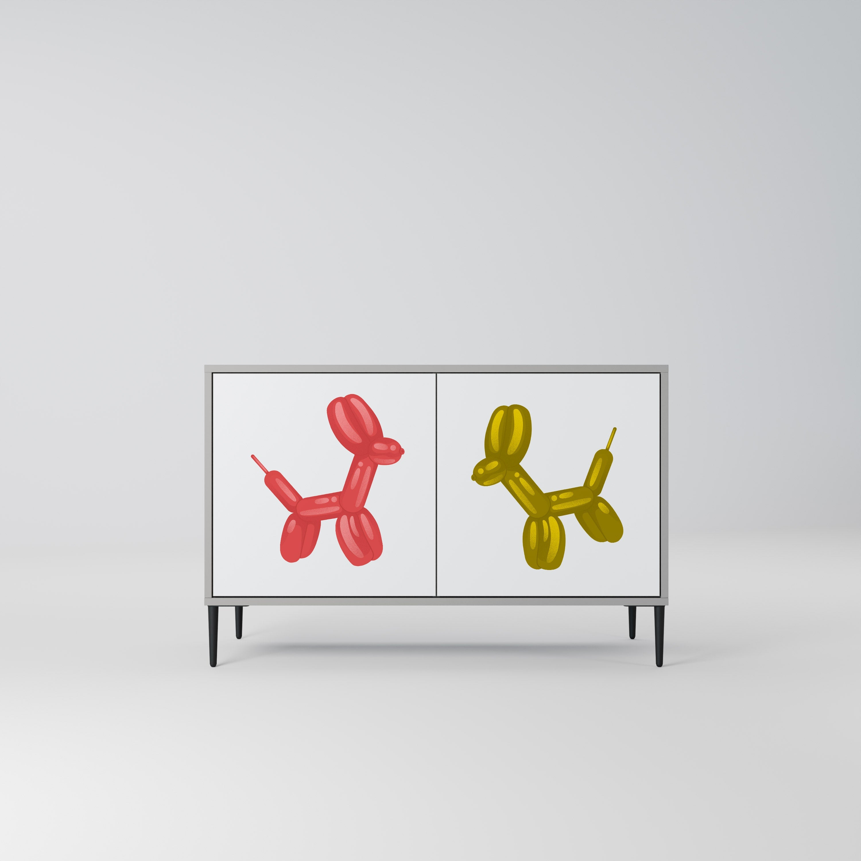 CHILDHOOD MEMORY 2-Door Sideboard in Grey Finish