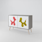 CHILDHOOD MEMORY 2-Door Sideboard in Grey Finish