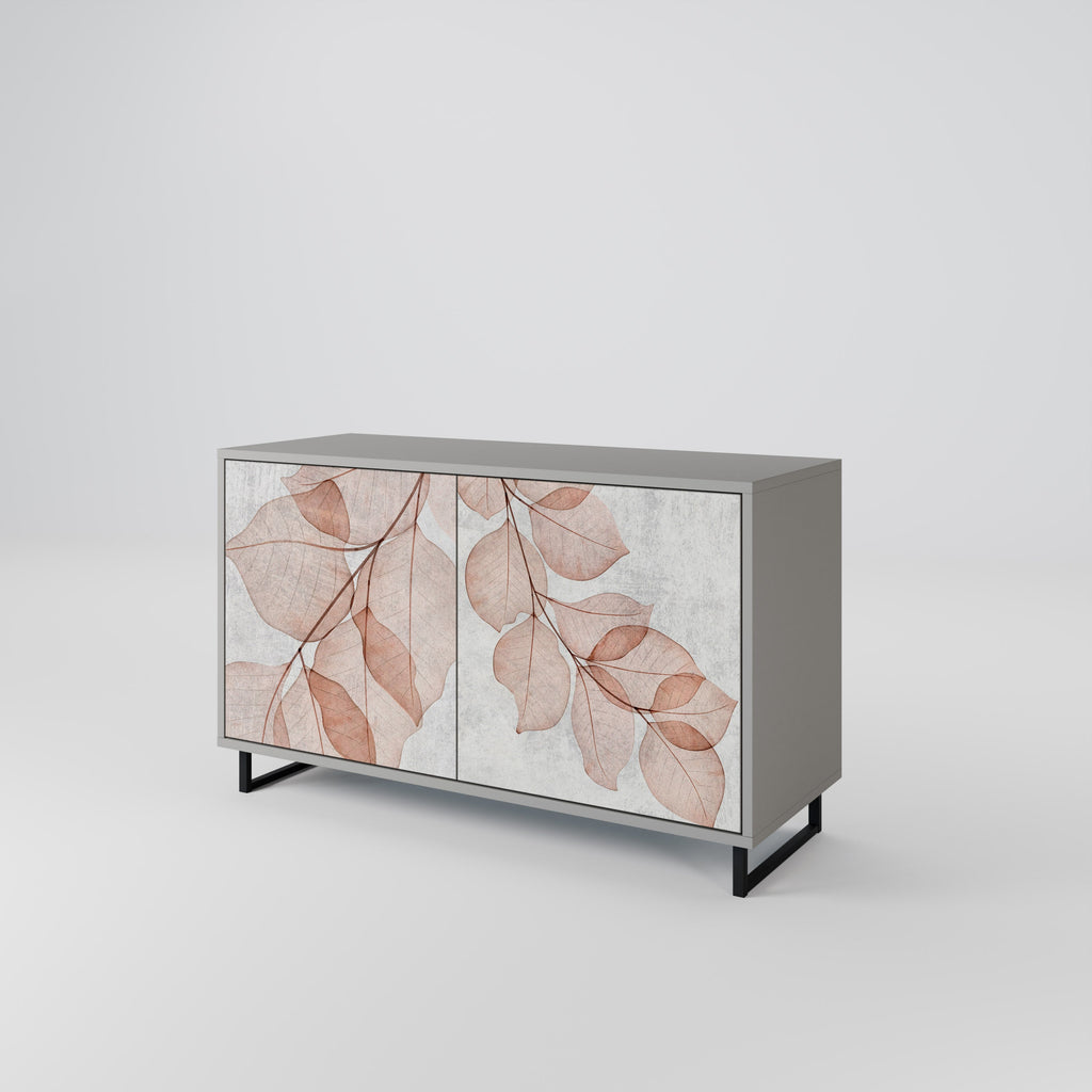 AUTUMN FRAGILITY Aparador de 2 Portas em Acabamento Cinzento