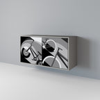 BIKE ENERGY 2-Door Sideboard in Grey Finish