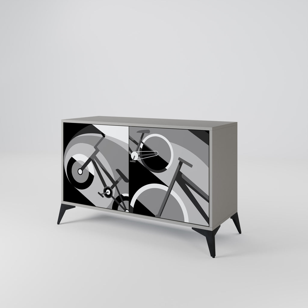 BIKE ENERGY 2-Door Sideboard in Grey Finish