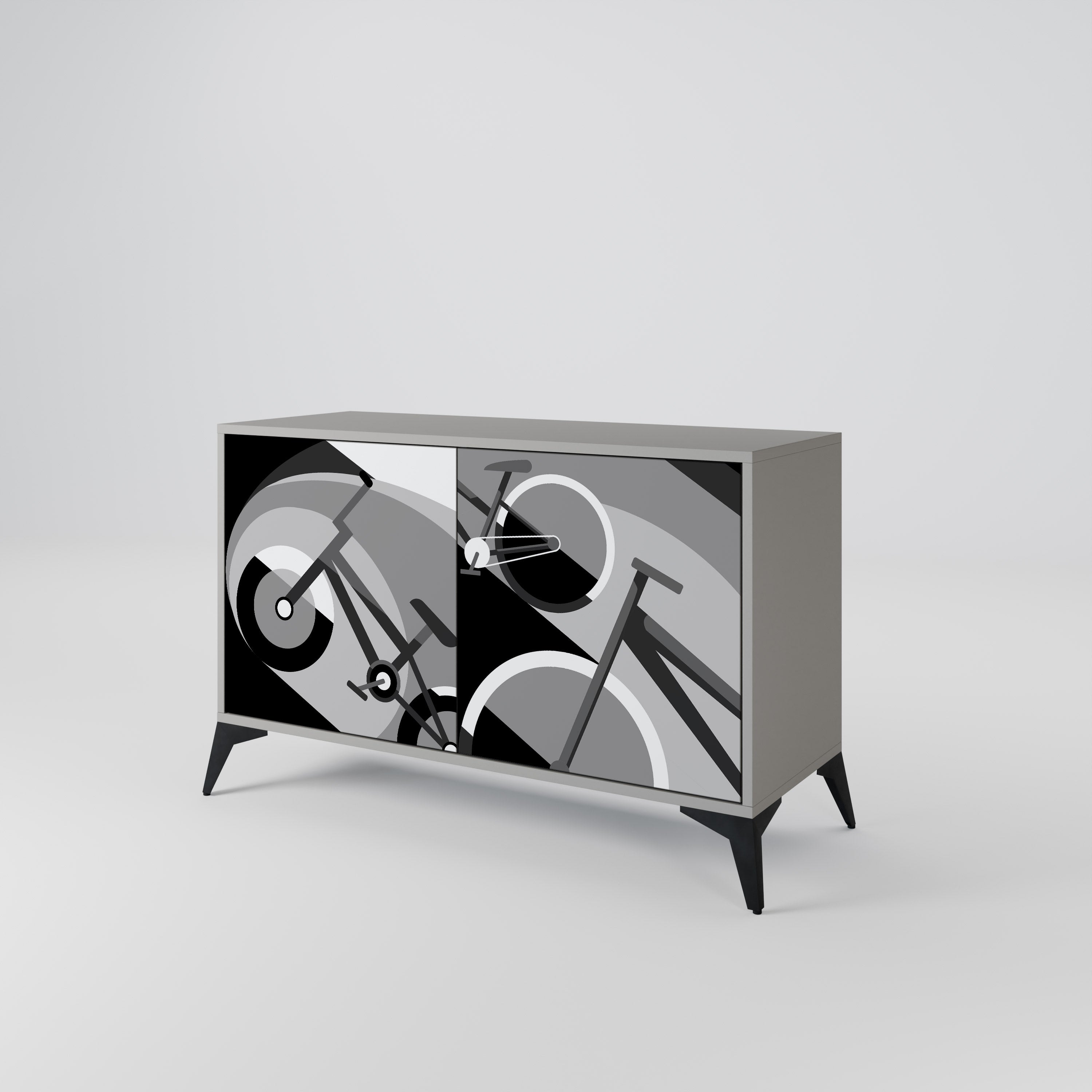 BIKE ENERGY 2-Door Sideboard in Grey Finish