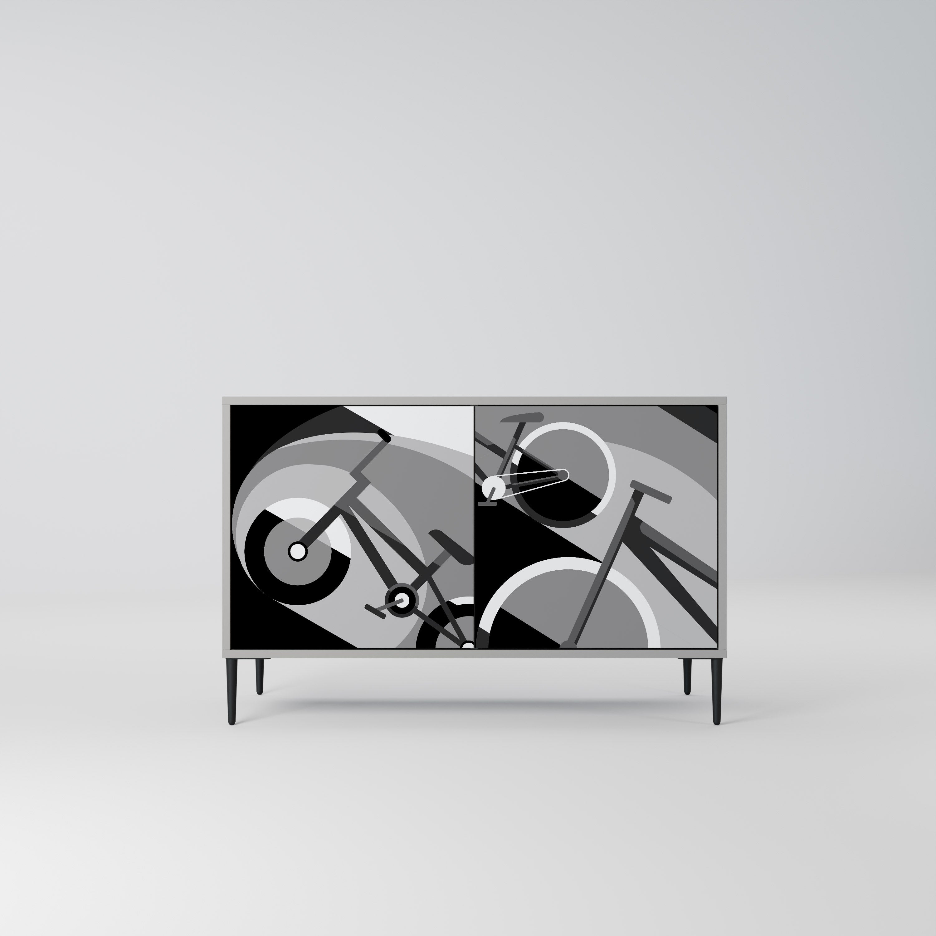 BIKE ENERGY 2-Door Sideboard in Grey Finish