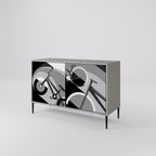 BIKE ENERGY 2-Door Sideboard in Grey Finish