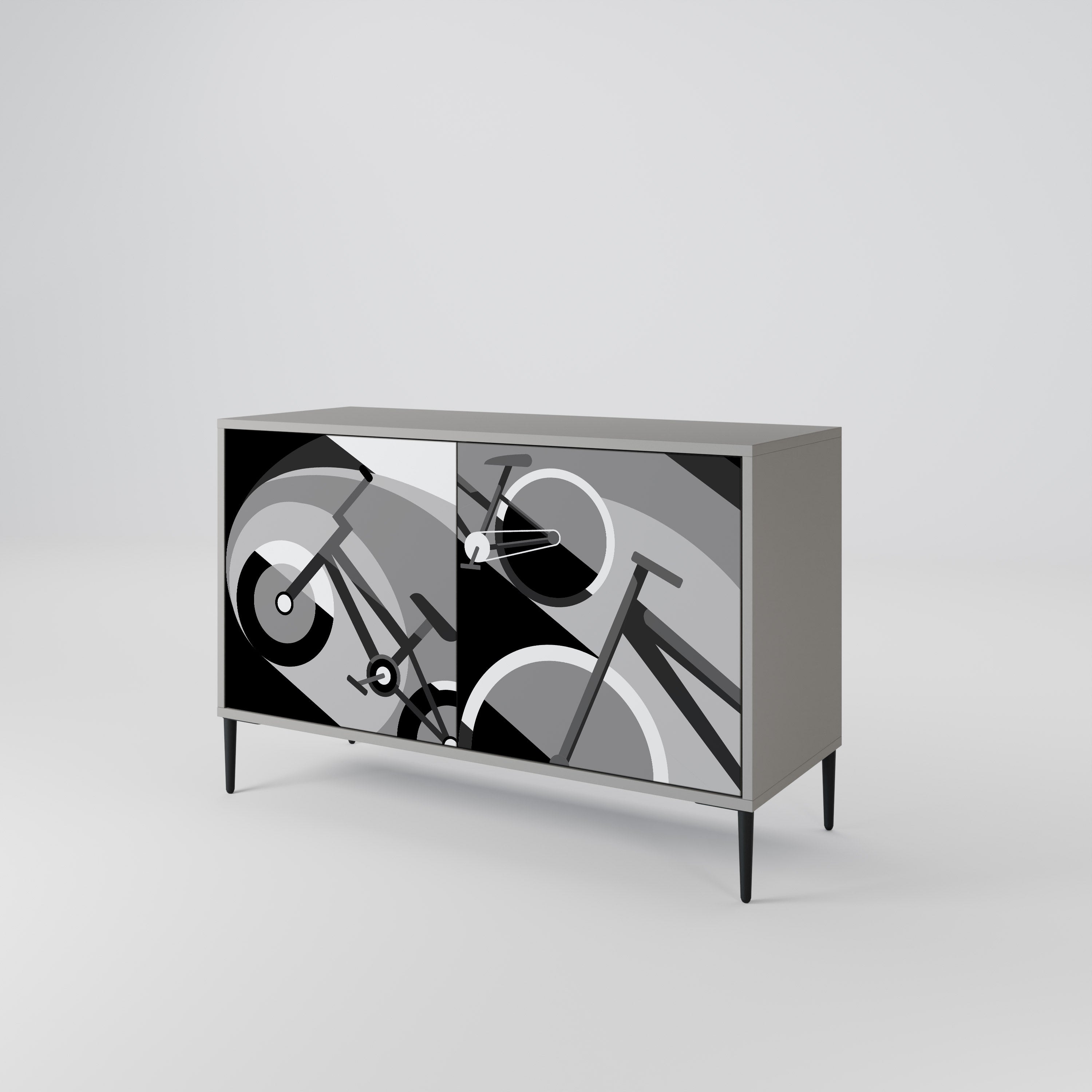 BIKE ENERGY 2-Door Sideboard in Grey Finish