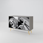 BIKE ENERGY 2-Door Sideboard in Grey Finish