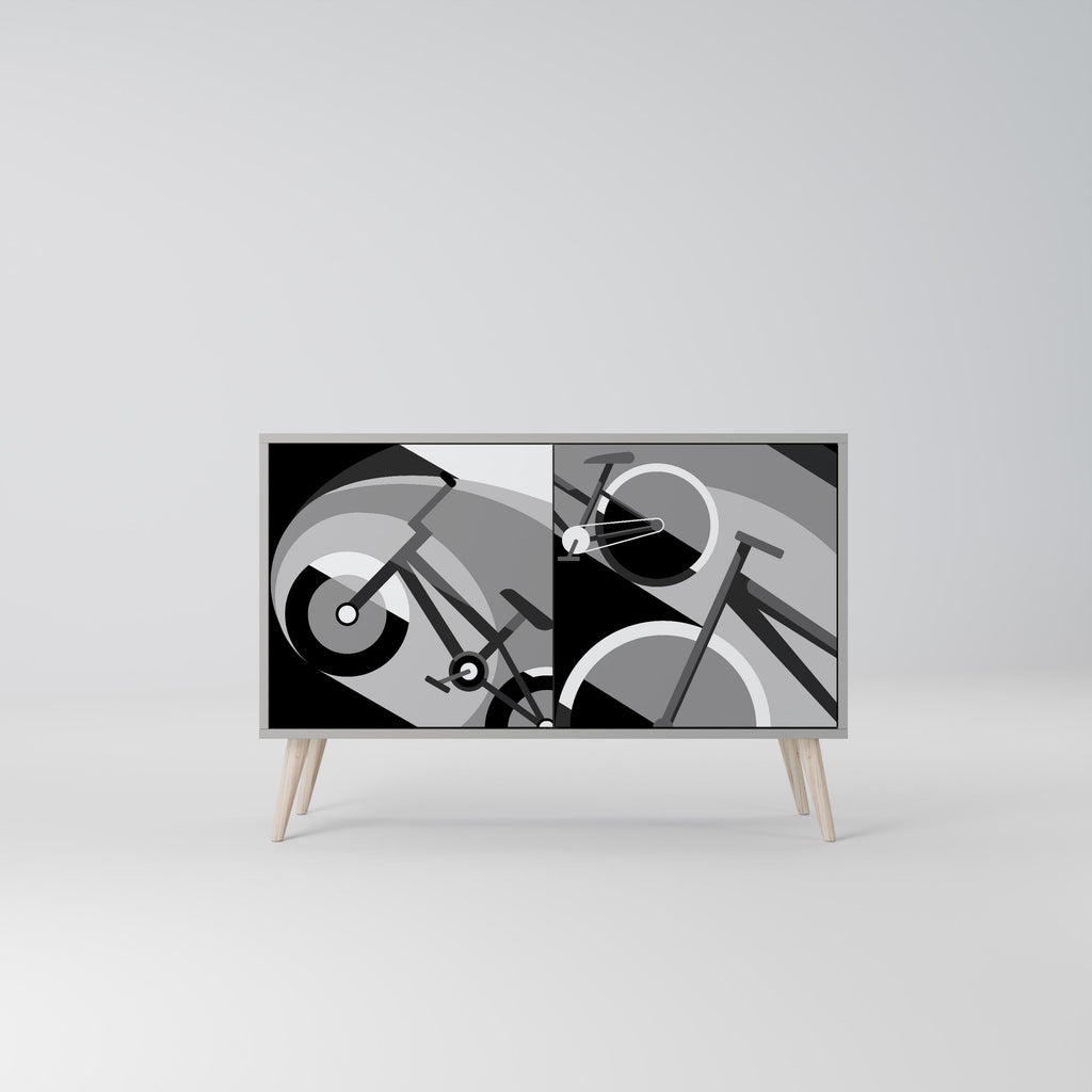 BIKE ENERGY 2-Door Sideboard in Grey Finish