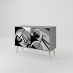 BIKE ENERGY 2-Door Sideboard in Grey Finish