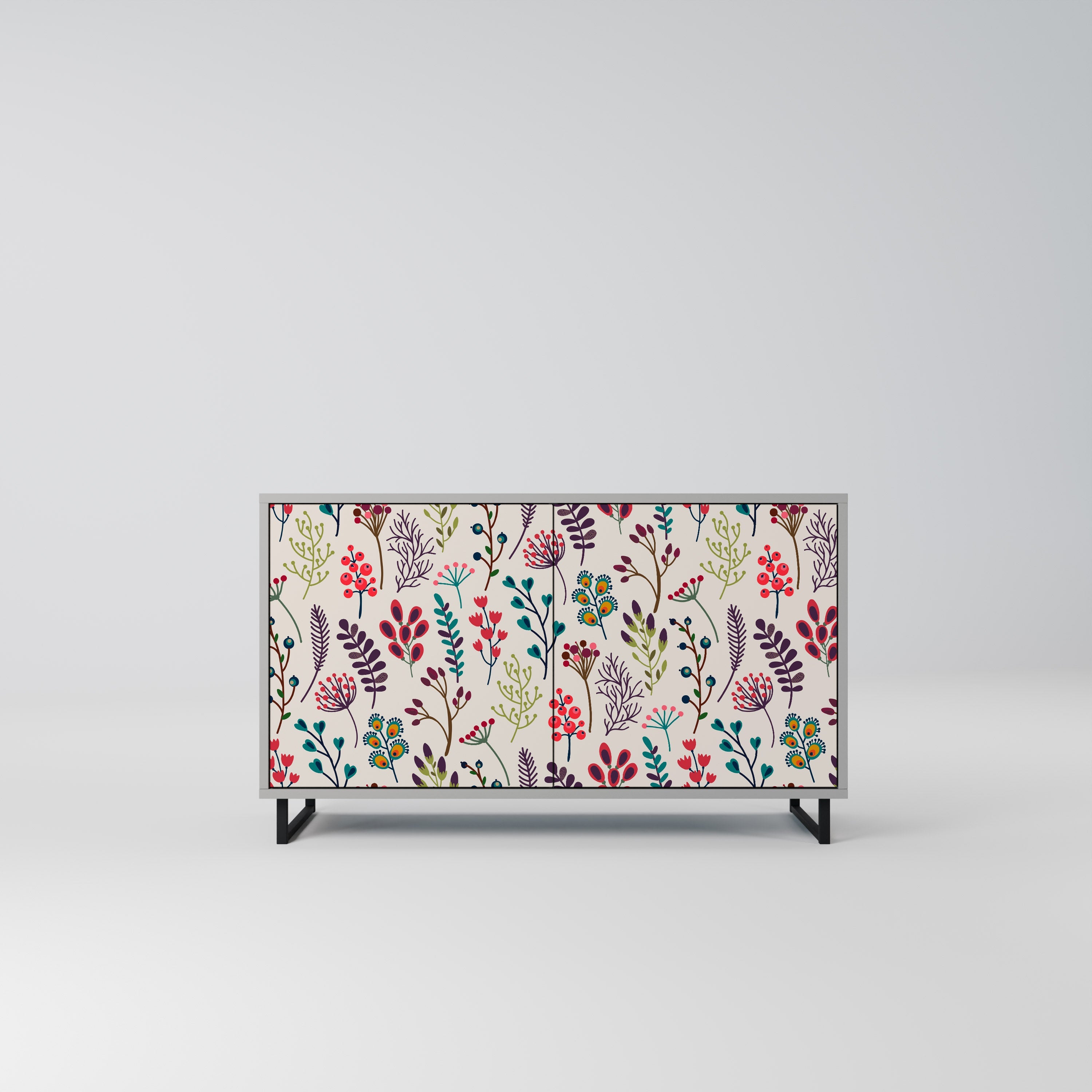 AUTUMN SUNDRIES 2-Door Sideboard in Grey Finish