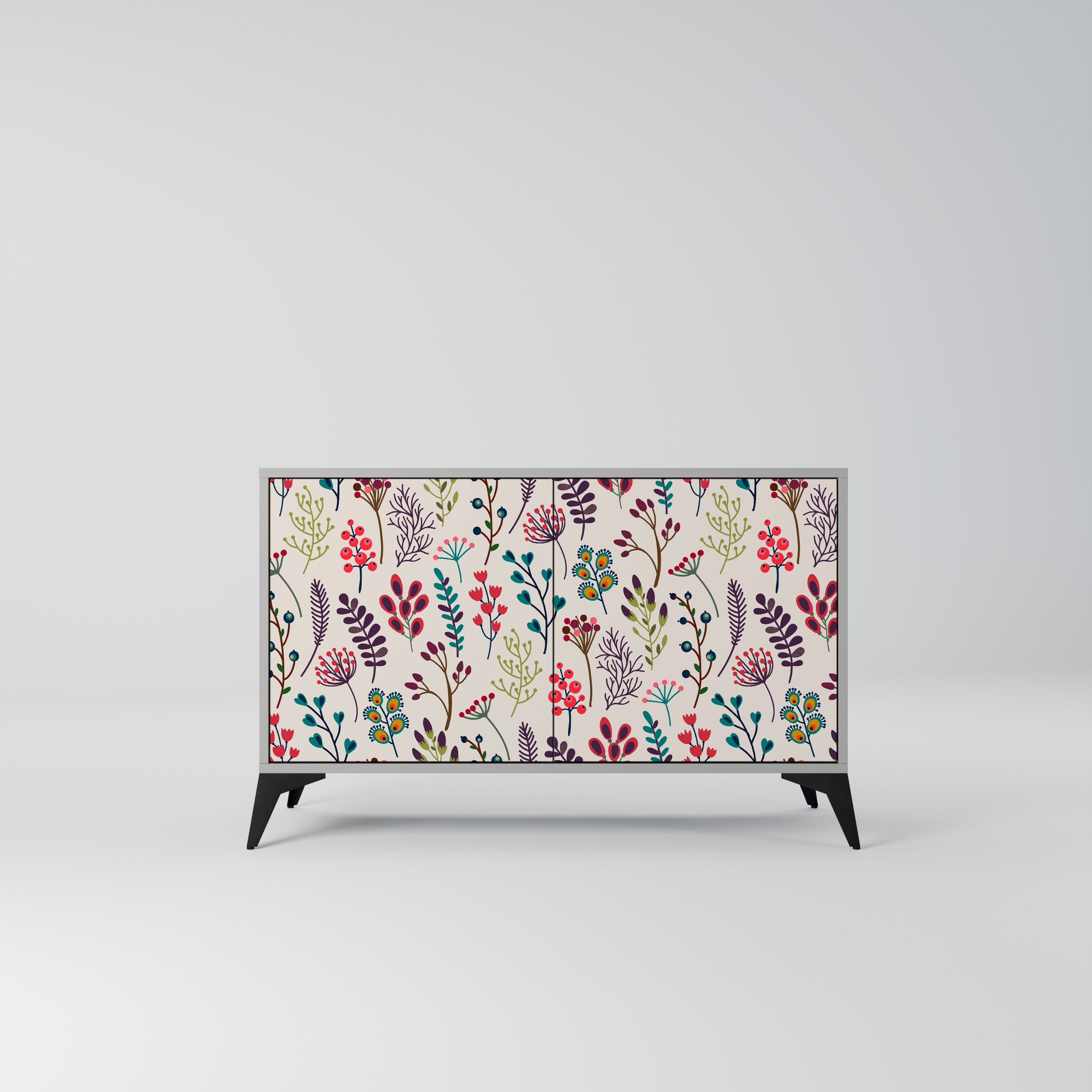 AUTUMN SUNDRIES 2-Door Sideboard in Grey Finish